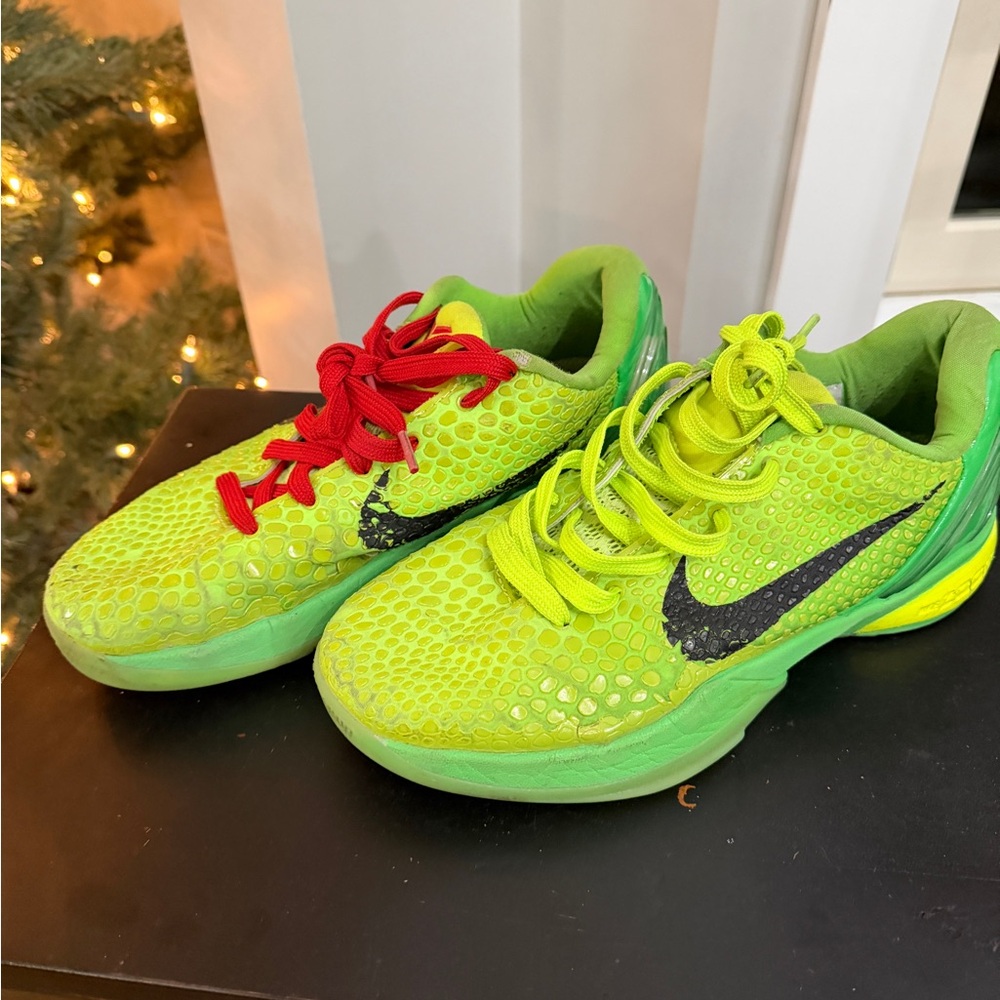 Kids Lime Green and Red Sneakers